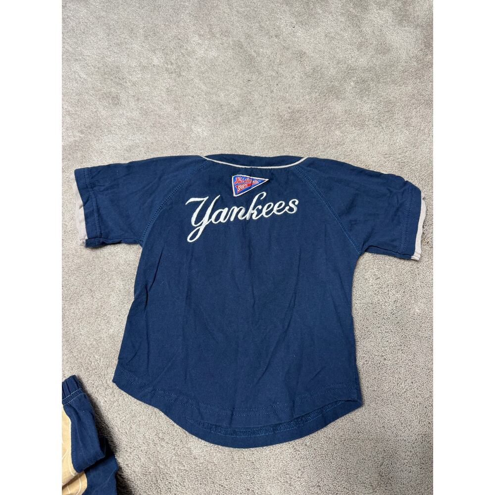 Vintage MLB Yankees 4T Two Piece Matching Set Navy Tan - Picture 7 of 10